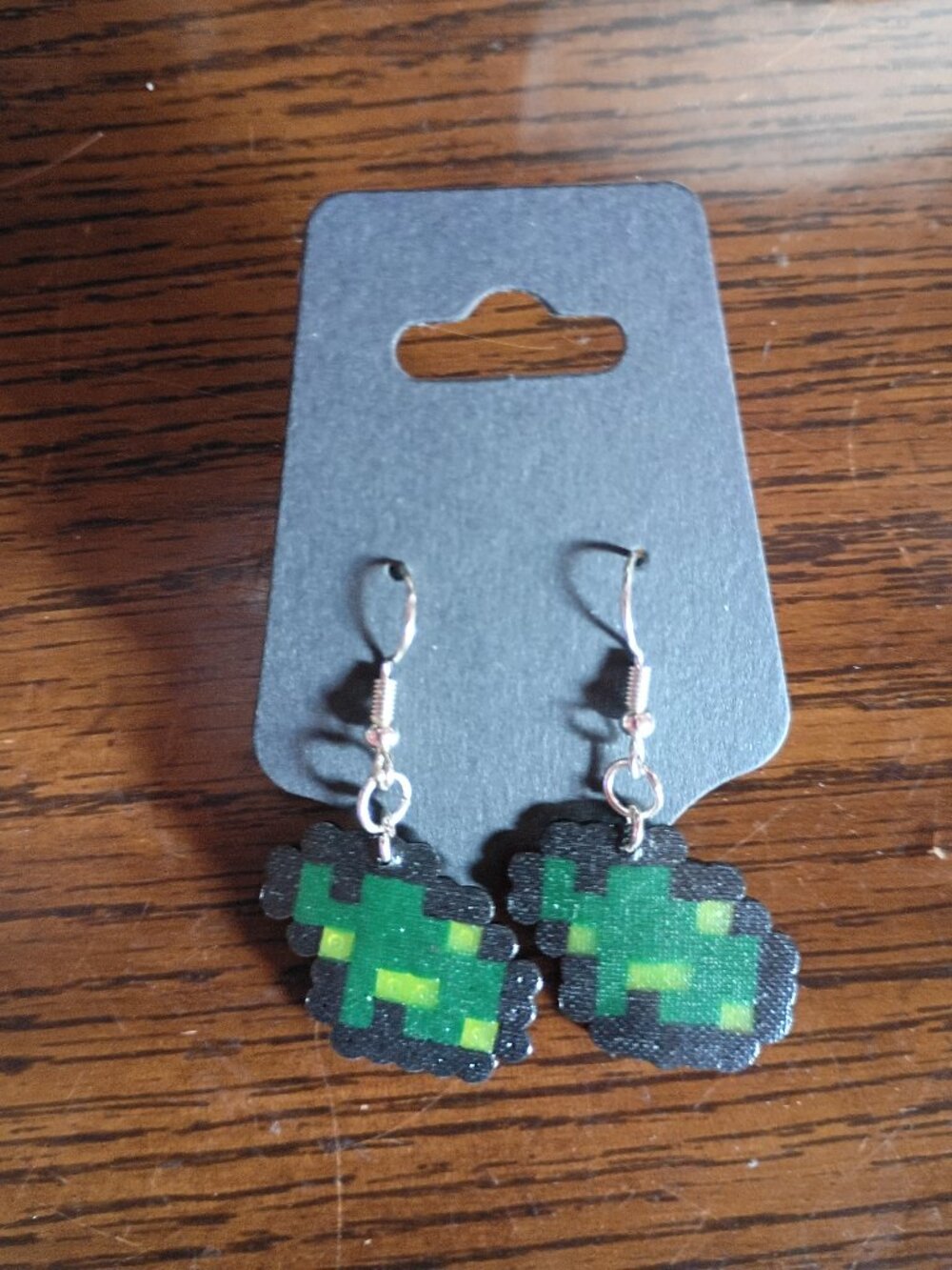 Handmade Dark Green Frog Earrings | Hypoallergenic